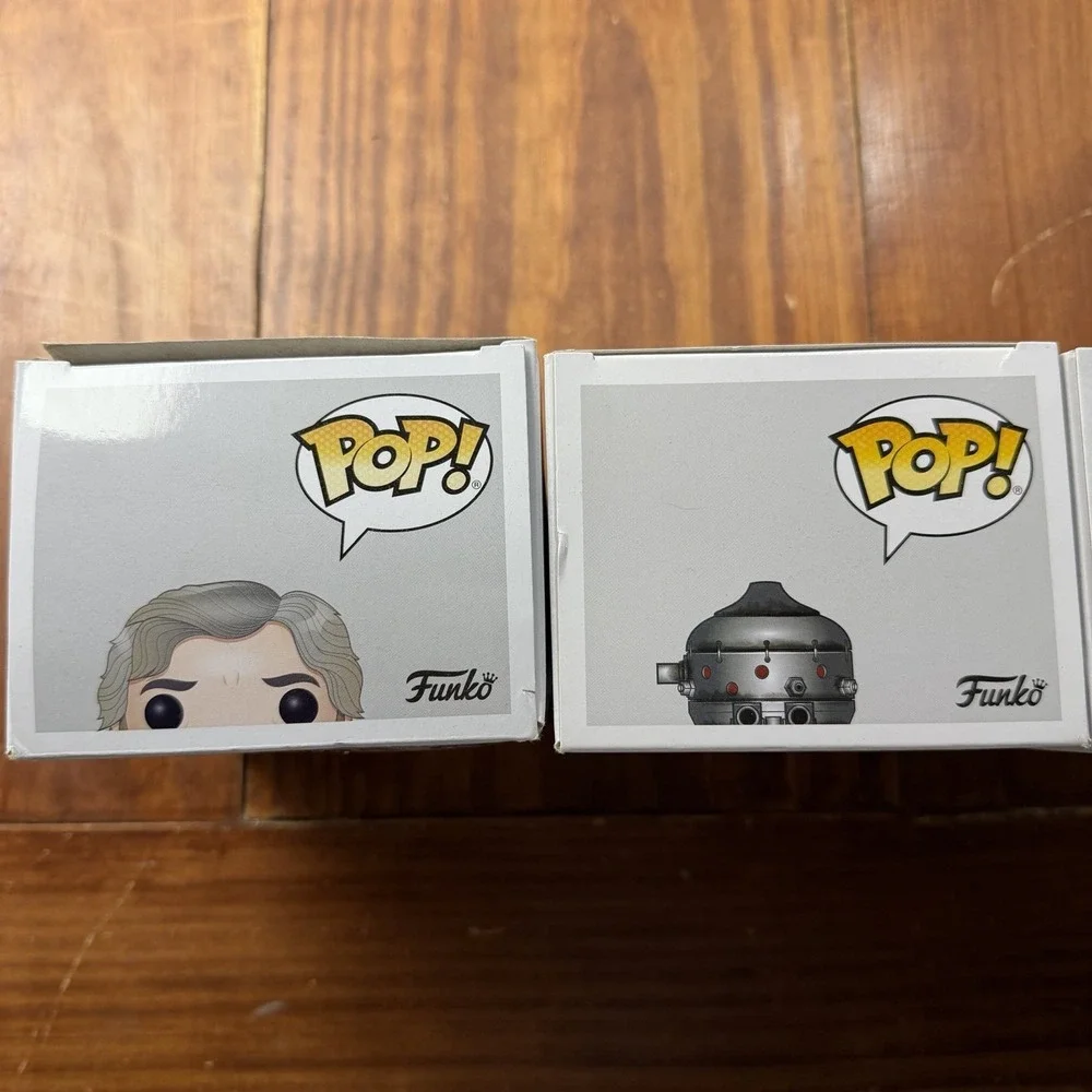 Star Wars Funko Pop Lot of 4 Mandalorian Chrome Amazon Exclusive Luke IG-11